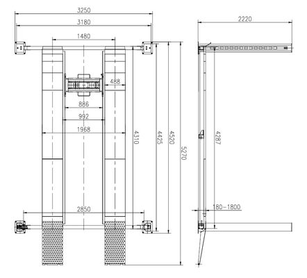 Ascensore idraulico resistente del veicolo per l'ascensore 4T di allineamento della posta del garage 380v quattro